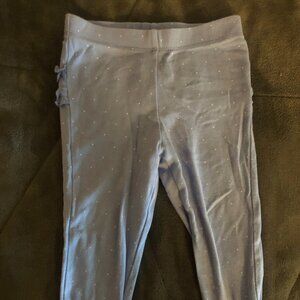 Carter's Leggings; Light blue w/small white dots; 24 months; Used but good